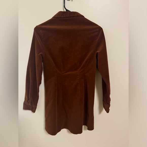 ASOS Design Petite Cord Fitted Shirt Dress - Picture 6 of 6